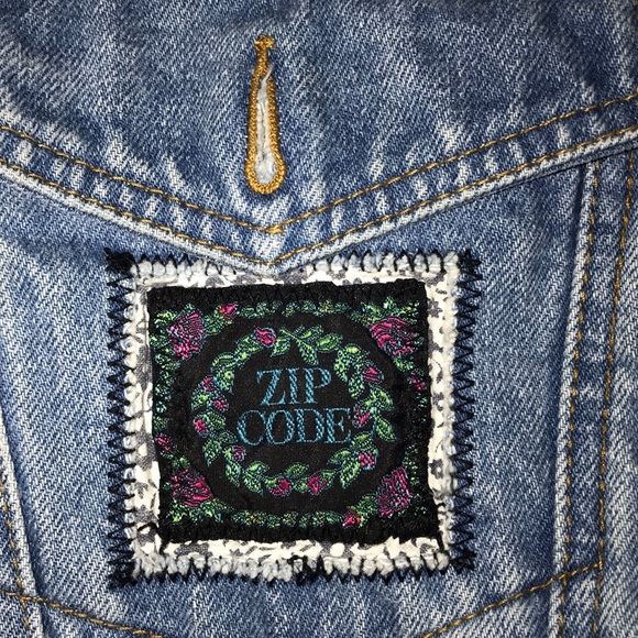 Zip Code Vintage Denim Jacket Quilted - Picture 2 of 7